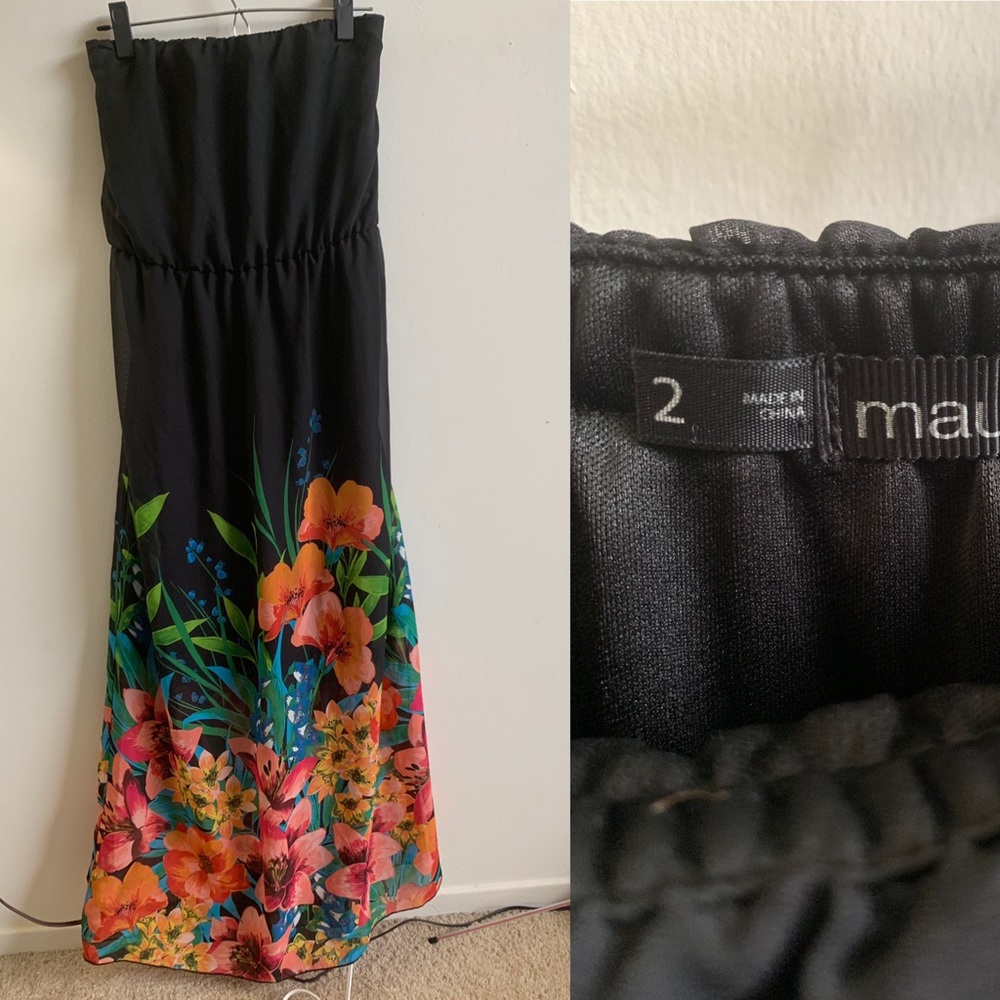 Strapless maxi